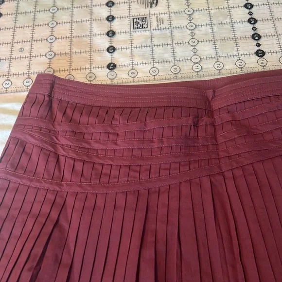 Sundance Deep Red A-Line Skirt - Picture 6 of 9